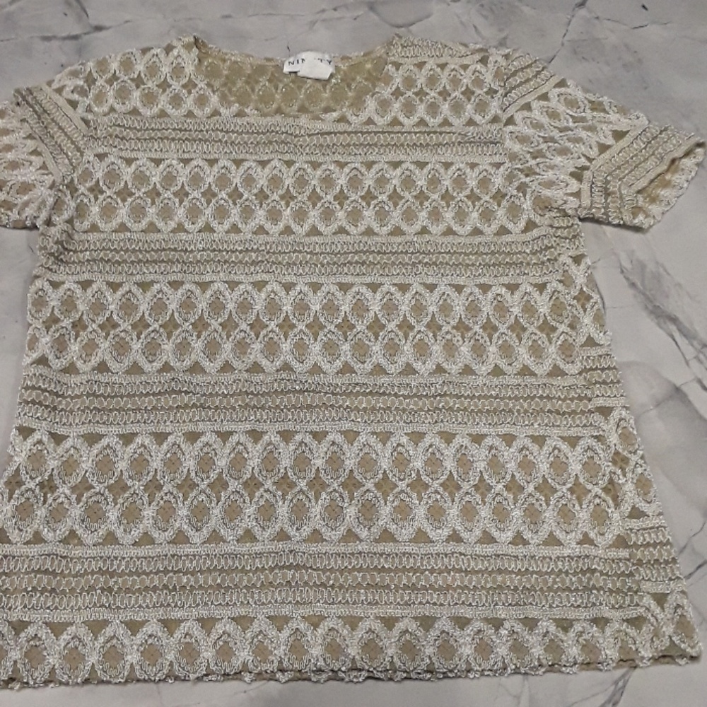 Ninety Gold Taupe Women Top